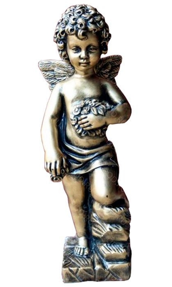 Ангел с цветами на камне AM5855