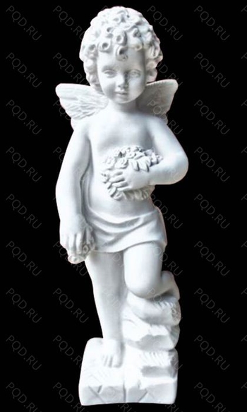 Ангел с цветами на камне AM5948