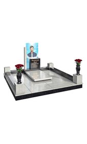 Комплекс с портретом на стекле и гранитной табличкой AM3440