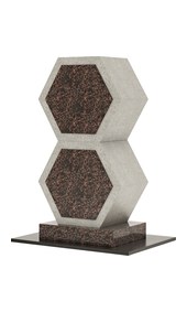 Колумбарий с двумя шестигранными нишами AM4363