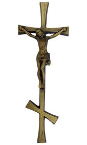 Крест с распятием 6-ти конечный бронза AM5720