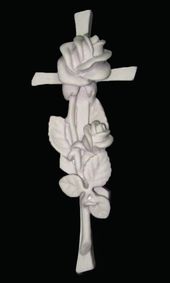 Крест с розами на памятник AM5910