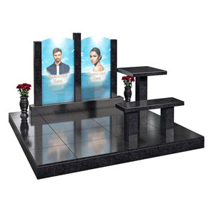 Комплекс на двоих с портретами на стекле и столом AM3517