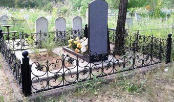 кованые ограды на могилу